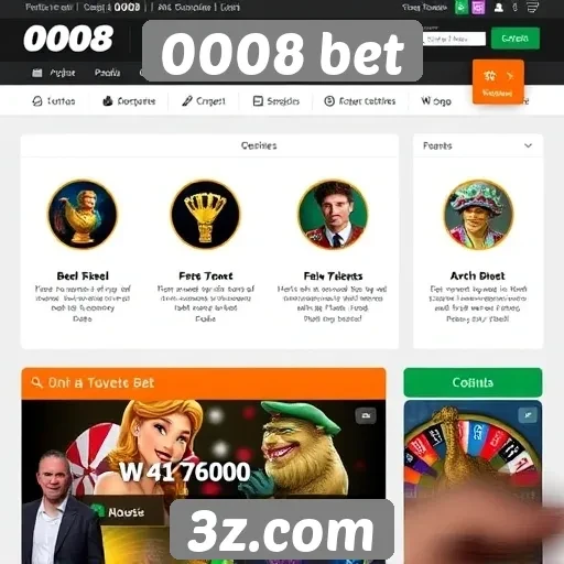 Funcionalidades principais do site 0008 bet